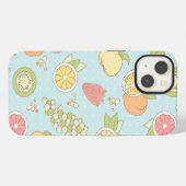 Muster mit Früchten und Beeren iPhone Hülle (Rückseite (Horizontal))