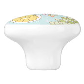 Muster mit Früchten und Beeren Keramikknauf (Seitenansicht)