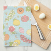 Muster mit Früchten und Beeren Küchentuch (Viertel Falte)