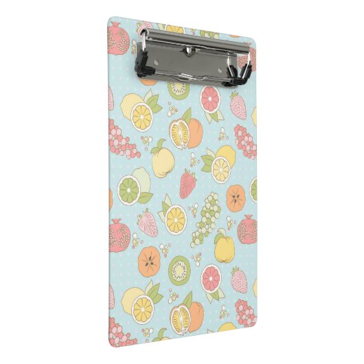 Muster mit Früchten und Beeren Mini Klemmbrett (Schrägansicht)
