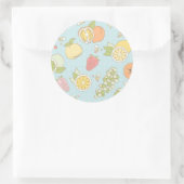 Muster mit Früchten und Beeren Runder Aufkleber (Tasche)