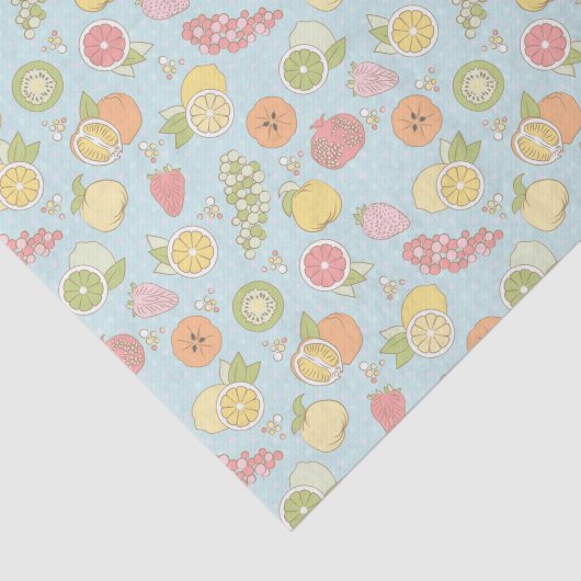 Muster mit Früchten und Beeren Seidenpapier (Ausschnitt)