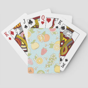 Muster mit Früchten und Beeren Spielkarten
