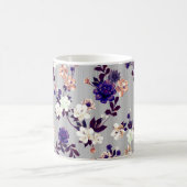 Muster mit Frühlingsblumen Muster mit Feder fl Kaffeetasse (Mittel)