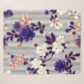 Muster mit Frühlingsblumen Muster mit Feder fl Sherpadecke (Vorderseite (Horizontal))