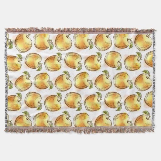 Muster mit gelbem Apfel Decke (Vorderseite)