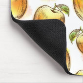 Muster mit gelbem Apfel Mousepad (Ecke)