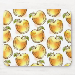 Muster mit gelbem Apfel Mousepad