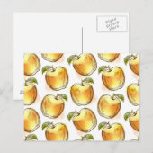 Muster mit gelbem Apfel Postkarte (Vorne/Hinten)