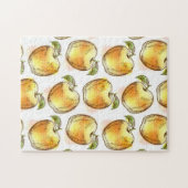 Muster mit gelbem Apfel Puzzle (Horizontal)