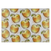 Muster mit gelbem Apfel Schneidebrett (Vorderseite)