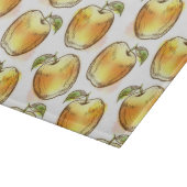 Muster mit gelbem Apfel Schneidebrett (Ecke)