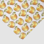 Muster mit gelbem Apfel Seidenpapier (Ausschnitt)