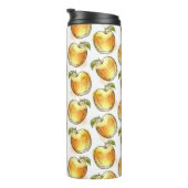 Muster mit gelbem Apfel Thermosbecher (Nach rechts gedreht)