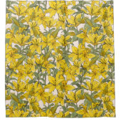 Muster mit gelber Lilie Duschvorhang (Vorderseite)