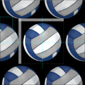 Muster mit gemaltem silbernem Volleyball Stoff (Kachel)