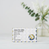 Muster mit gemaltem Volleyball Visitenkarte (Stehend Vorderseite)