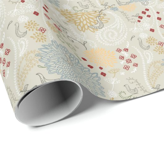 Muster mit geschliffenem Garten Geschenkpapier (Rolleneckpunkt)