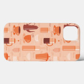 Muster mit Getränken und Text Case-Mate iPhone Hülle (Rückseite (Horizontal))