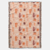 Muster mit Getränken und Text Decke (Vorderseite Vertikal)