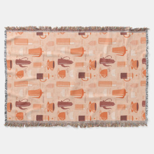 Muster mit Getränken und Text Decke