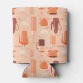 Muster mit Getränken und Text Dosenkühler (Rückseite)