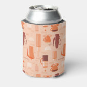 Muster mit Getränken und Text Dosenkühler (Kanne Rückseite)