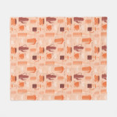 Muster mit Getränken und Text Fleecedecke (Vorderseite (Horizontal))