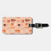 Muster mit Getränken und Text Gepäckanhänger (Vorderseite horizontal)