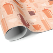 Muster mit Getränken und Text Geschenkpapier (Rolleneckpunkt)