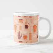 Muster mit Getränken und Text Jumbo-Tasse (Rechts)
