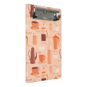 Muster mit Getränken und Text Mini Klemmbrett (Schrägansicht)