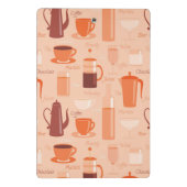 Muster mit Getränken und Text Mini Klemmbrett (Rückseite)