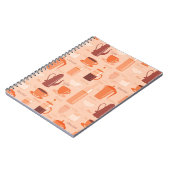 Muster mit Getränken und Text Notizblock (Linke Seite)