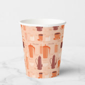 Muster mit Getränken und Text Pappbecher (Rechts)