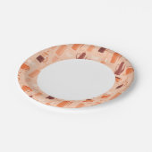 Muster mit Getränken und Text Pappteller (Schrägansicht)