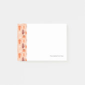 Muster mit Getränken und Text Post-it Klebezettel (Vorderseite)