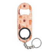 Muster mit Getränken und Text Schlüsselbund Flaschenöffner (Rückseite)