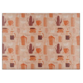 Muster mit Getränken und Text Schneidebrett (Vorderseite)