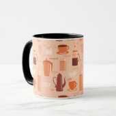 Muster mit Getränken und Text Tasse (Vorderseite Links)