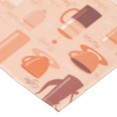 Muster mit Getränken und Text Tischdecke (Schrägansicht)