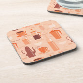 Muster mit Getränken und Text Untersetzer (Linke Seite)