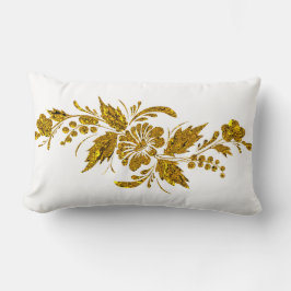 Muster mit goldenen Blumen  Lendenkissen