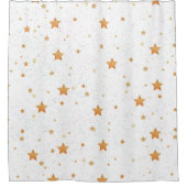 Muster mit goldenen Sternen Duschvorhang (Vorderseite)