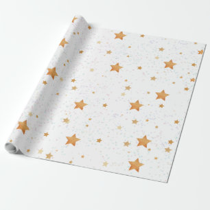 Muster mit goldenen Sternen Geschenkpapier