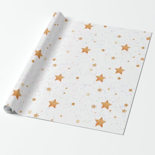 Muster mit goldenen Sternen Geschenkpapier (Ungerollt)