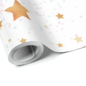 Muster mit goldenen Sternen Geschenkpapier (Rolleneckpunkt)