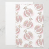 Muster mit Granatapfel Briefpapier (Vorne/Hinten)