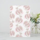 Muster mit Granatapfel Briefpapier (Stehend Vorderseite)