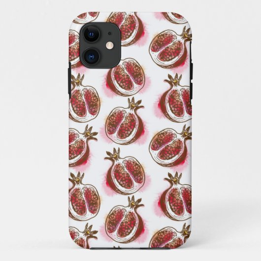 Muster mit Granatapfel Case-Mate iPhone Hülle (Rückseite)
